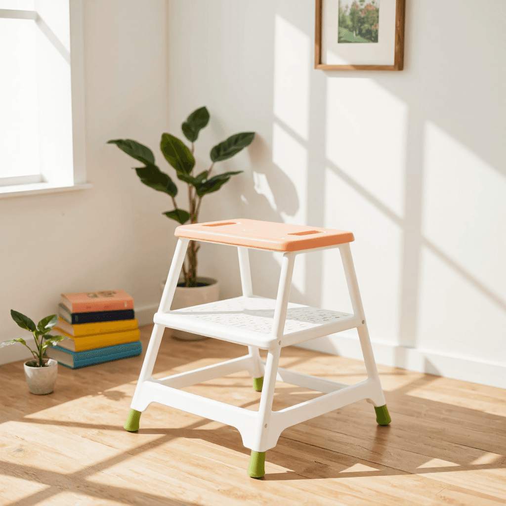 product photography of foldable step stool