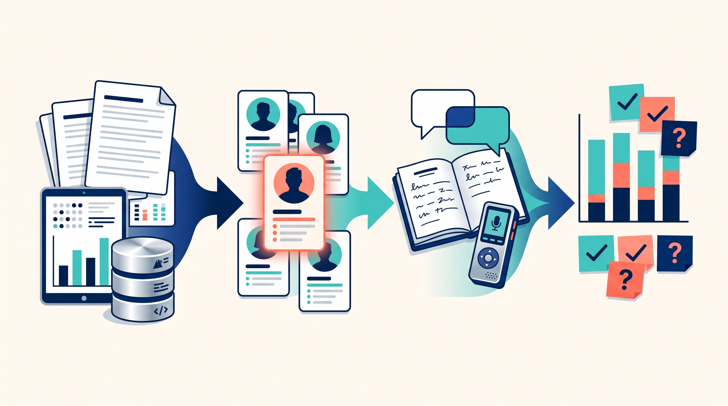 Sequential mixed-methods research workflow