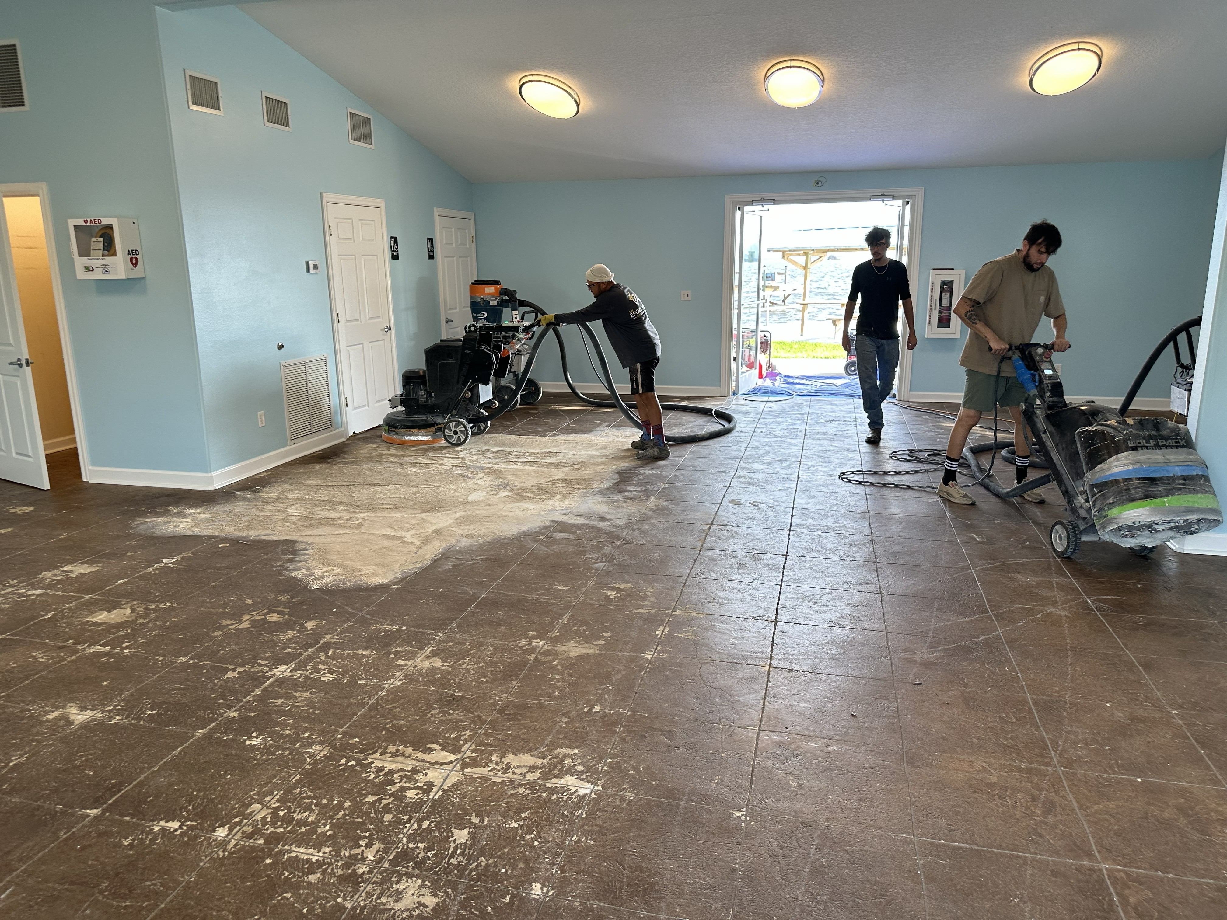 Sebastian Community Center before floor coating