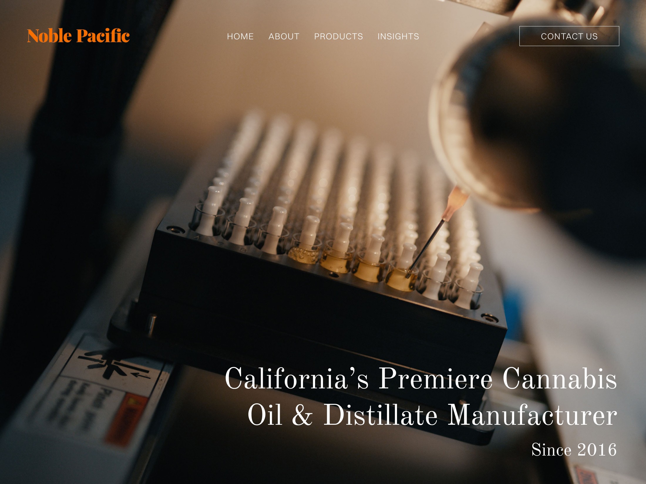 Noble-Pacific website hero section image