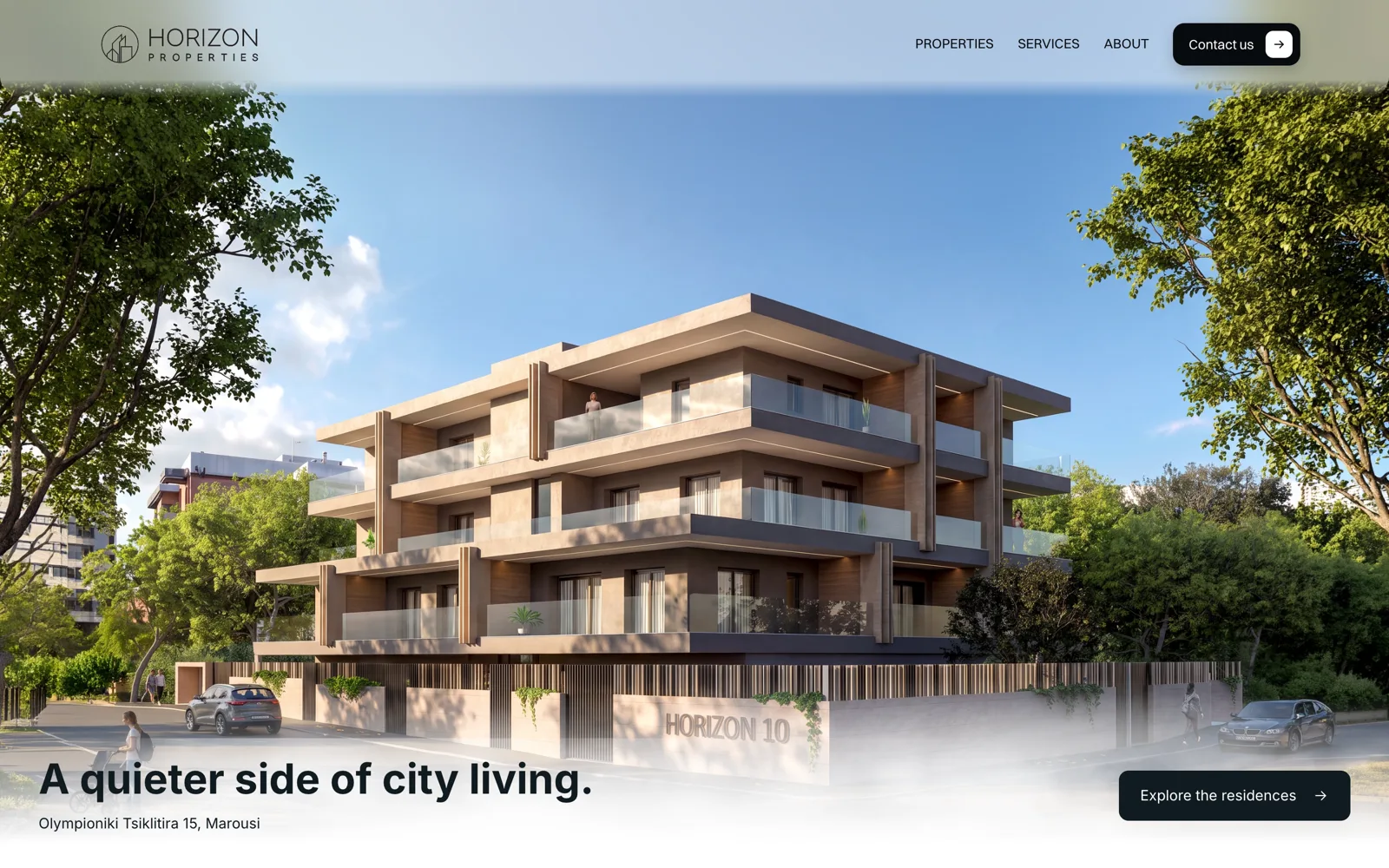 Horizon Properties website: One page per building