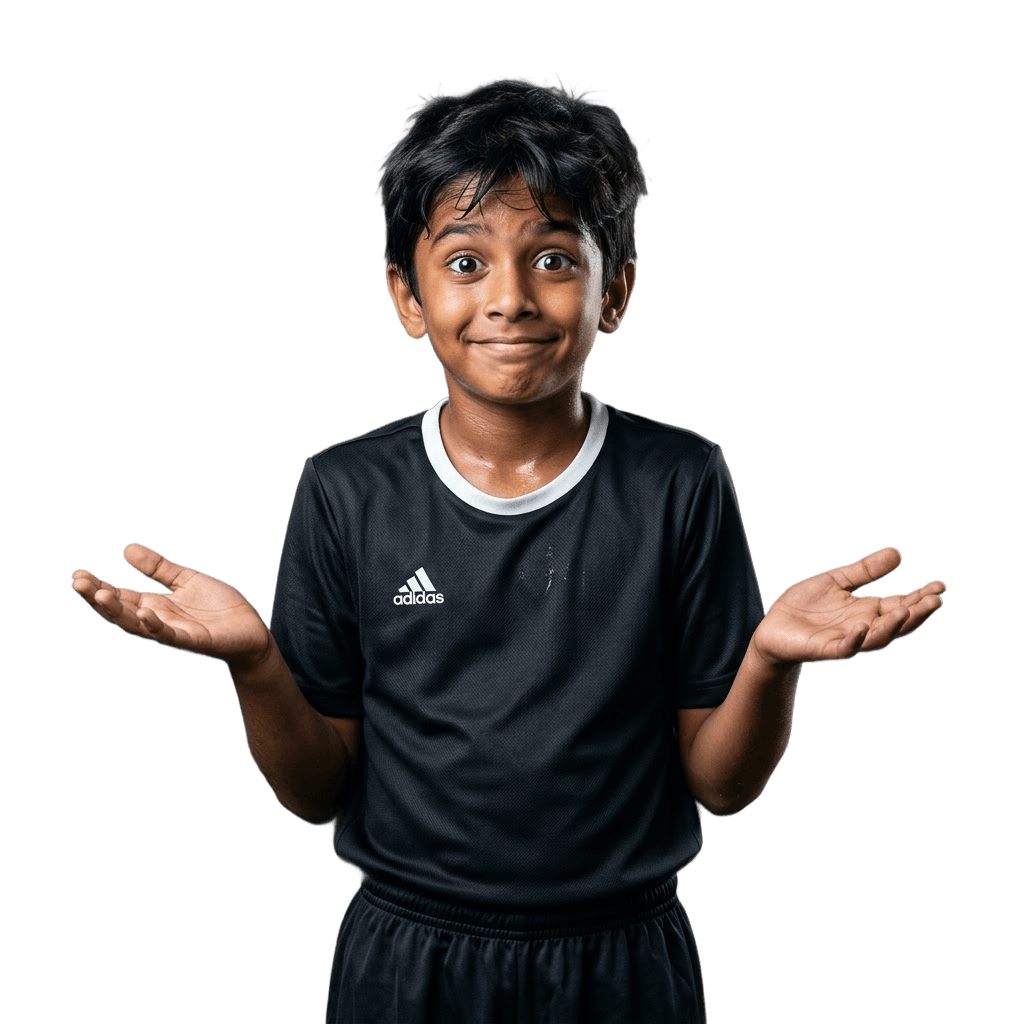 A kid with curious expression