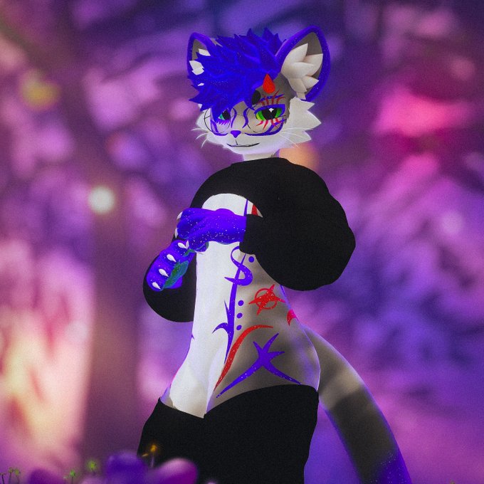 Oudenai render in a violet forest