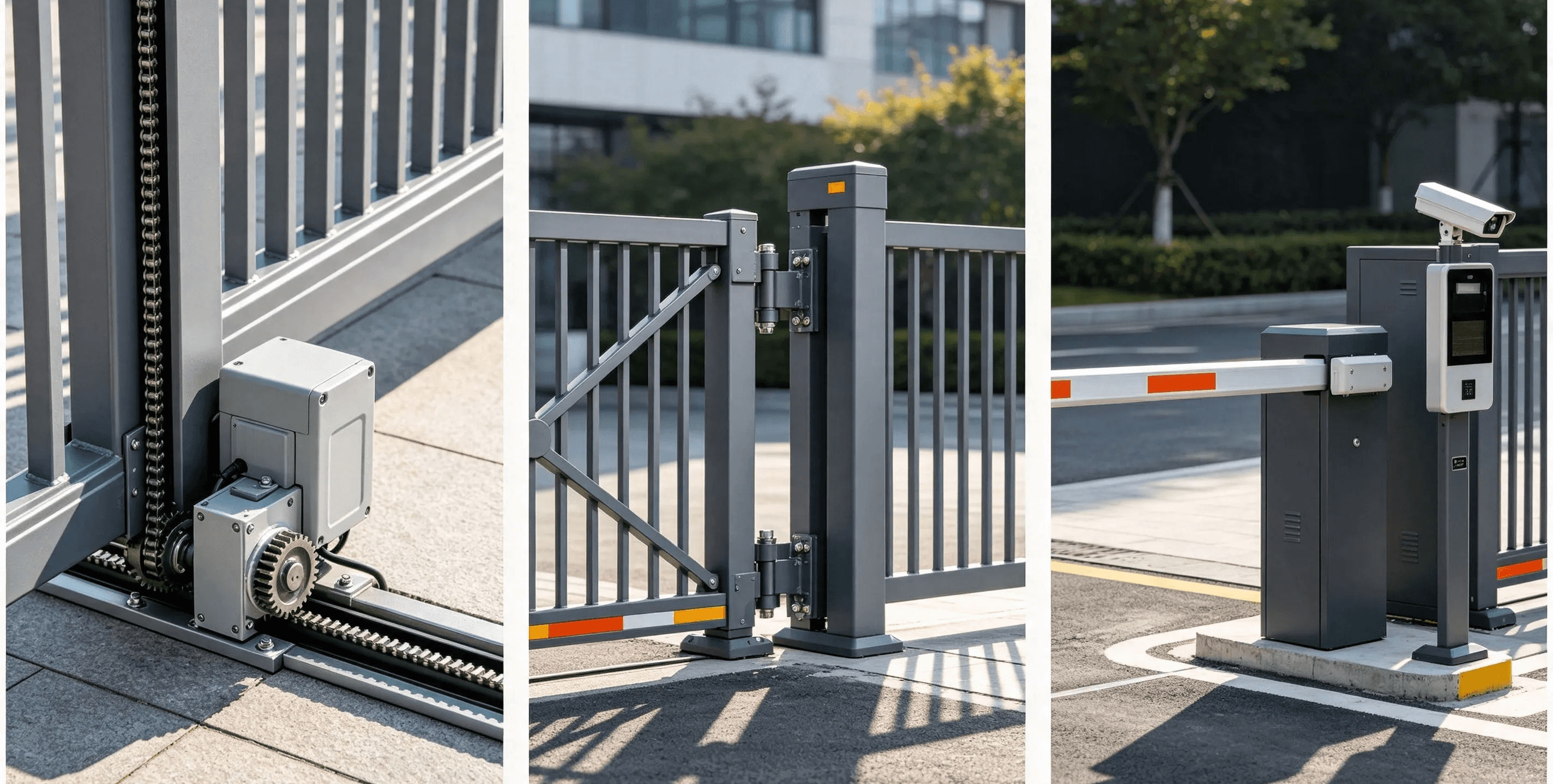 Comparison of sliding swing and barrier automatic gate opener systems