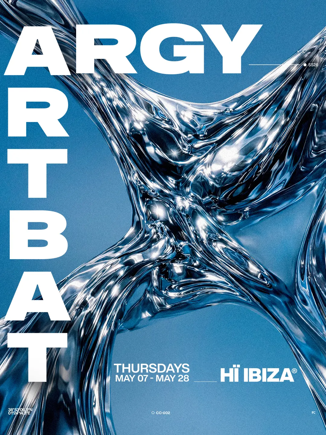 Argy x ARTBAT Hï Ibiza May Thursday residency poster