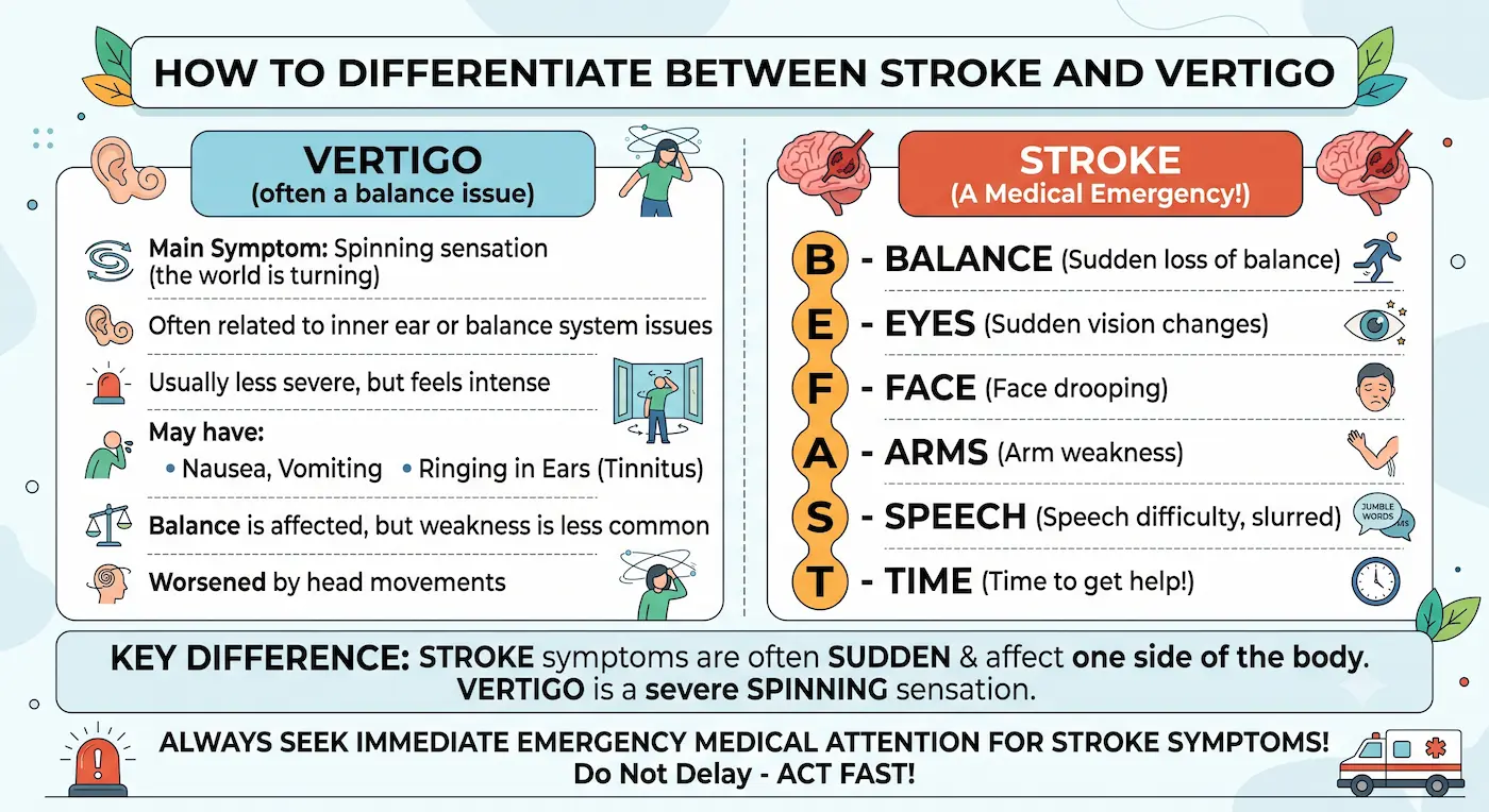 vertigo vs stroke