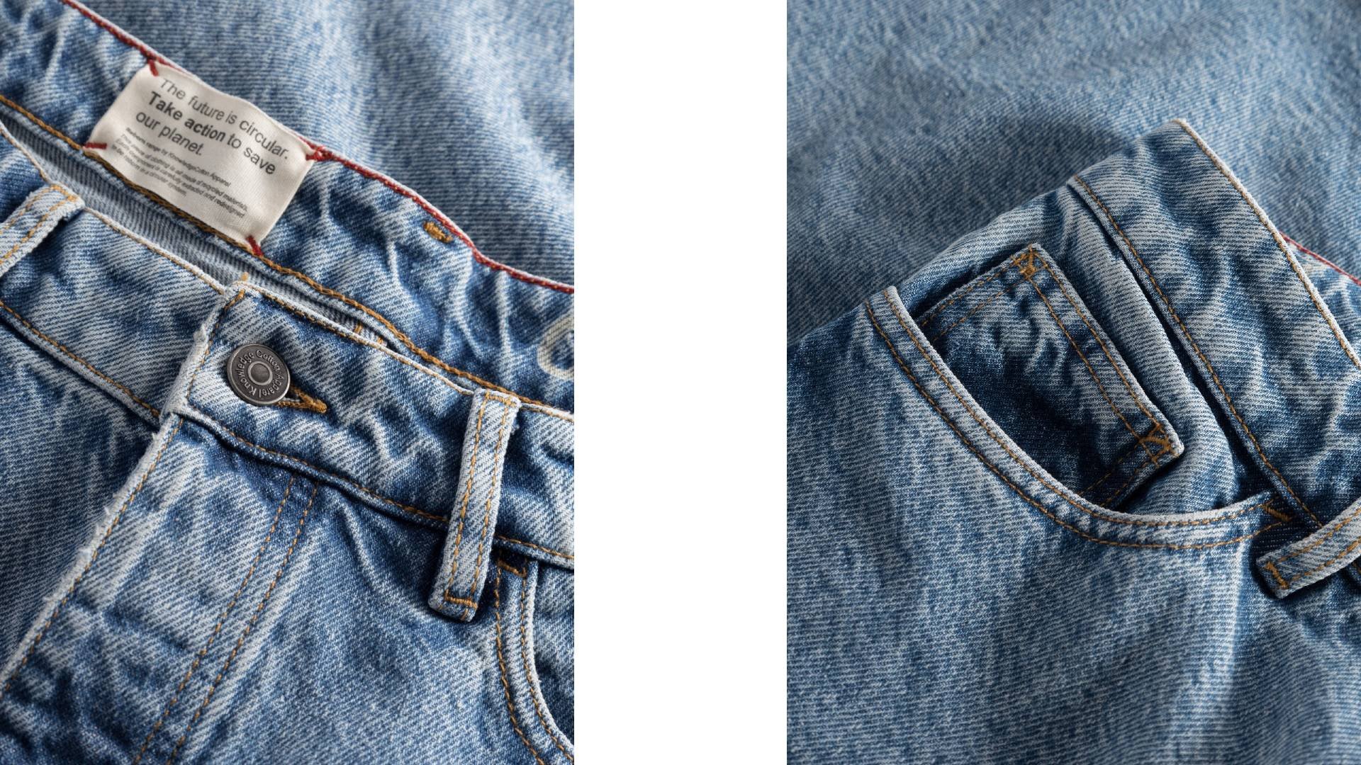  Ce jean de la ligne Reborn est composé à 100% de coton recyclé. 