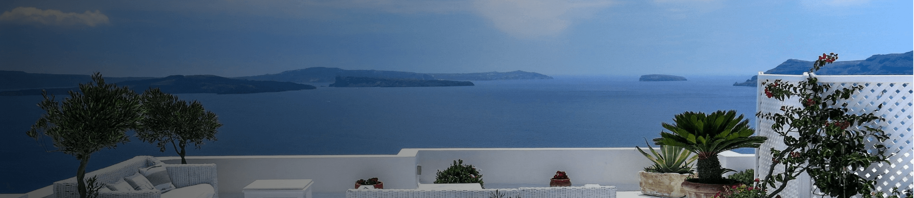 Ausblick aufs Meer aus einer Griechischen Ferienvilla