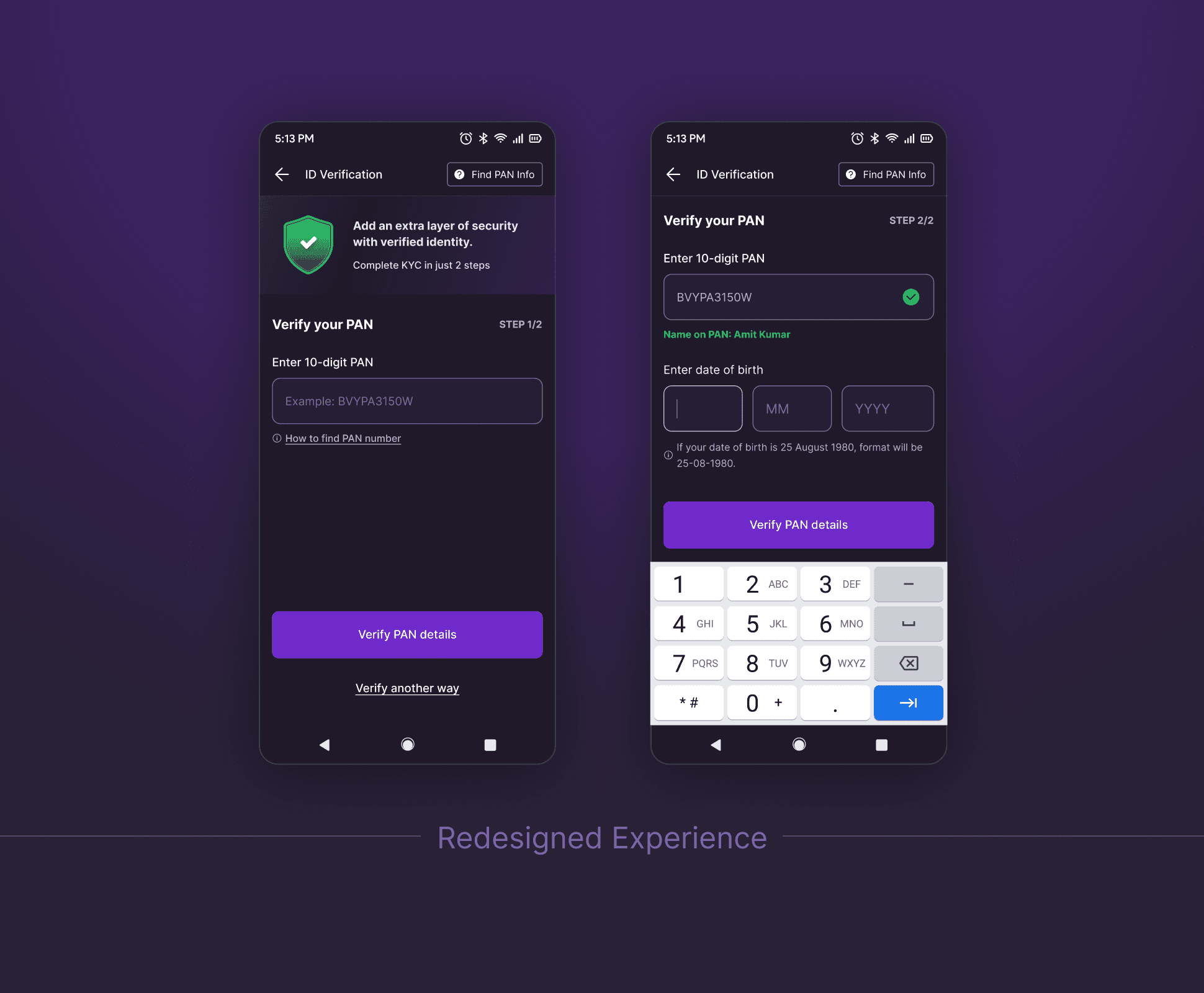 Redesigned KYC Experience