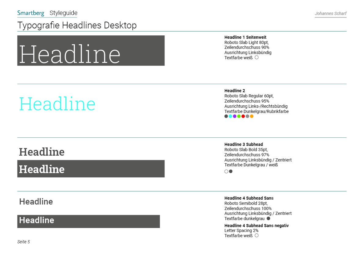 Styleguide Seite 5