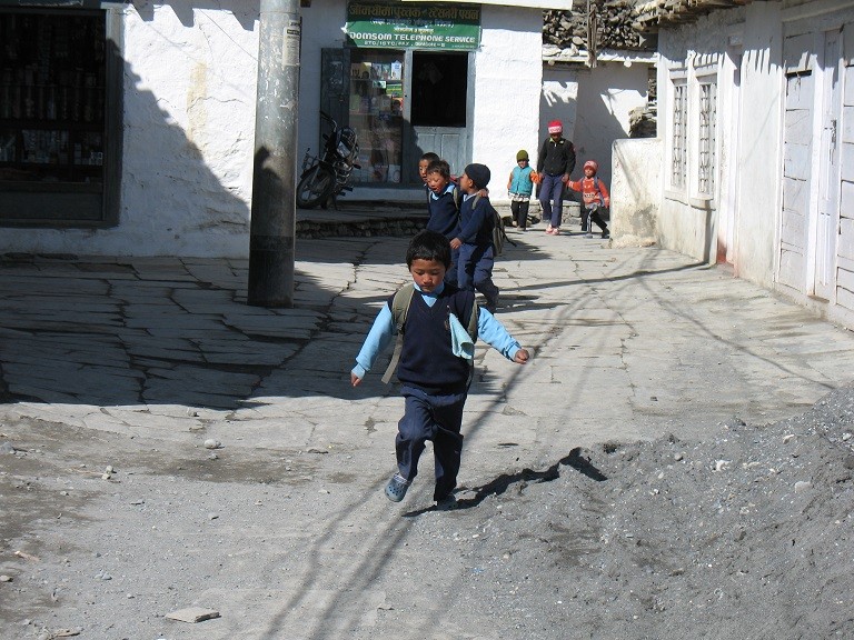 kid from school in nepal