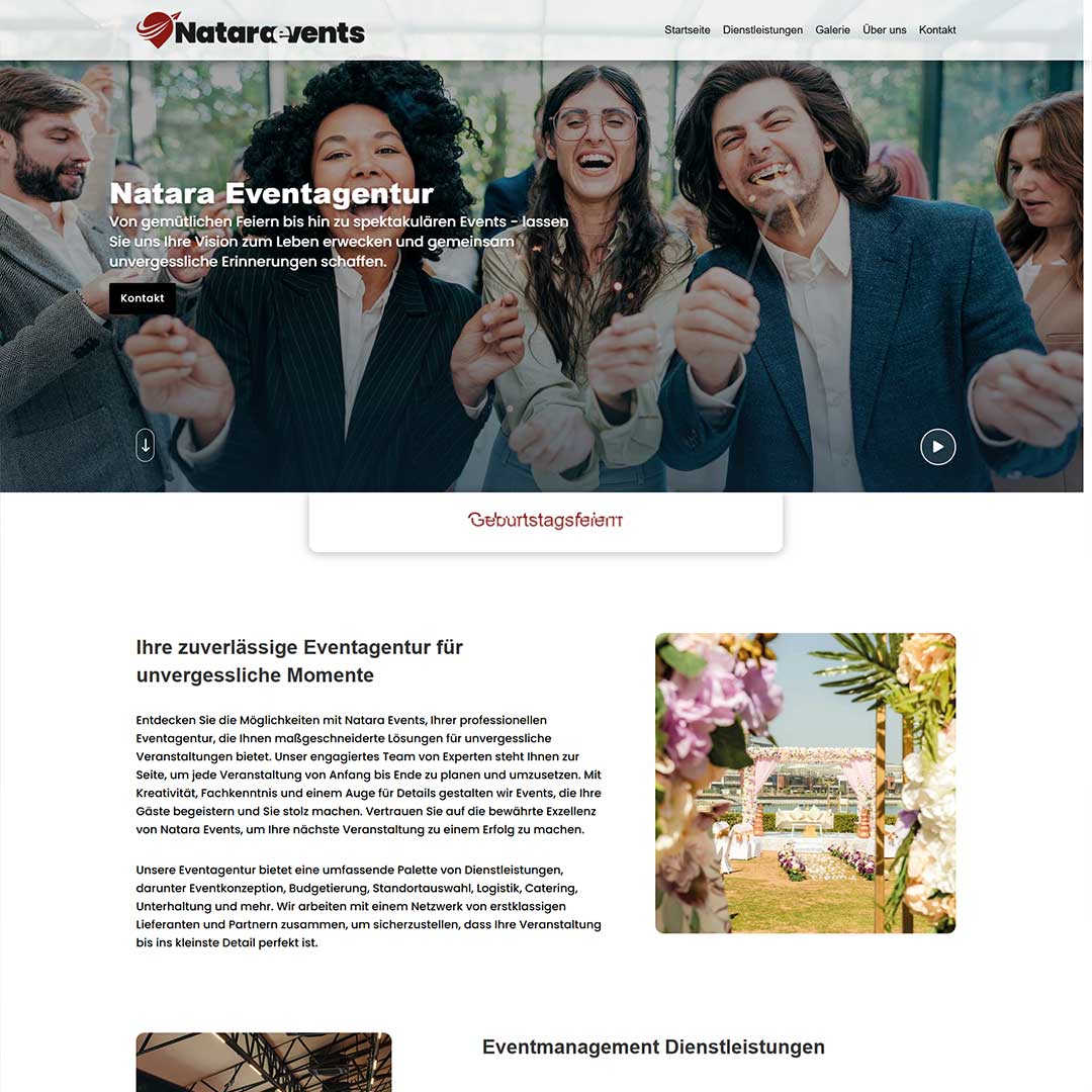 Ein bild von der Webseite www.nataraevents.de