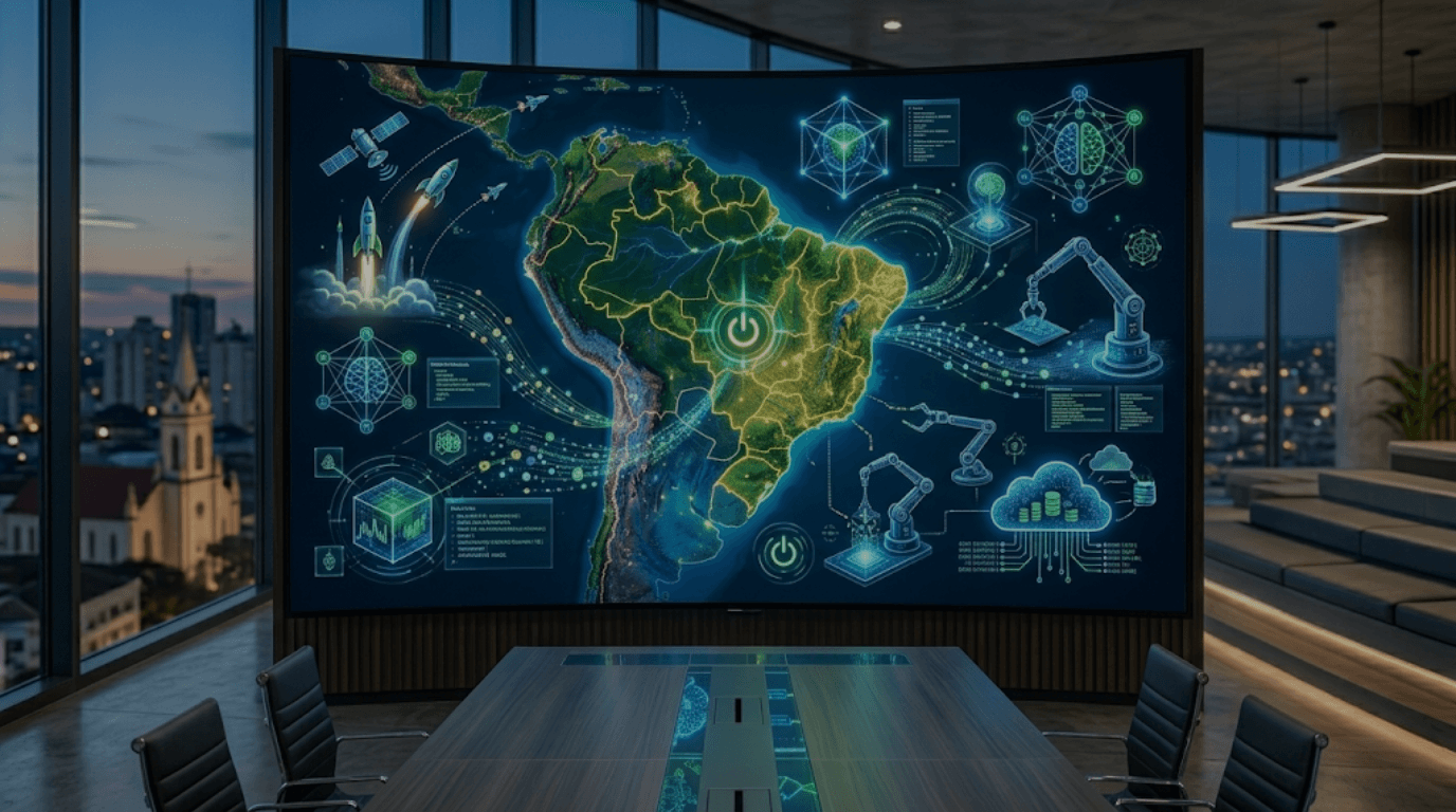Brazil technology innovation map Latin America, Brazil AI market growth digital, mapa Brasil tecnologia inovação