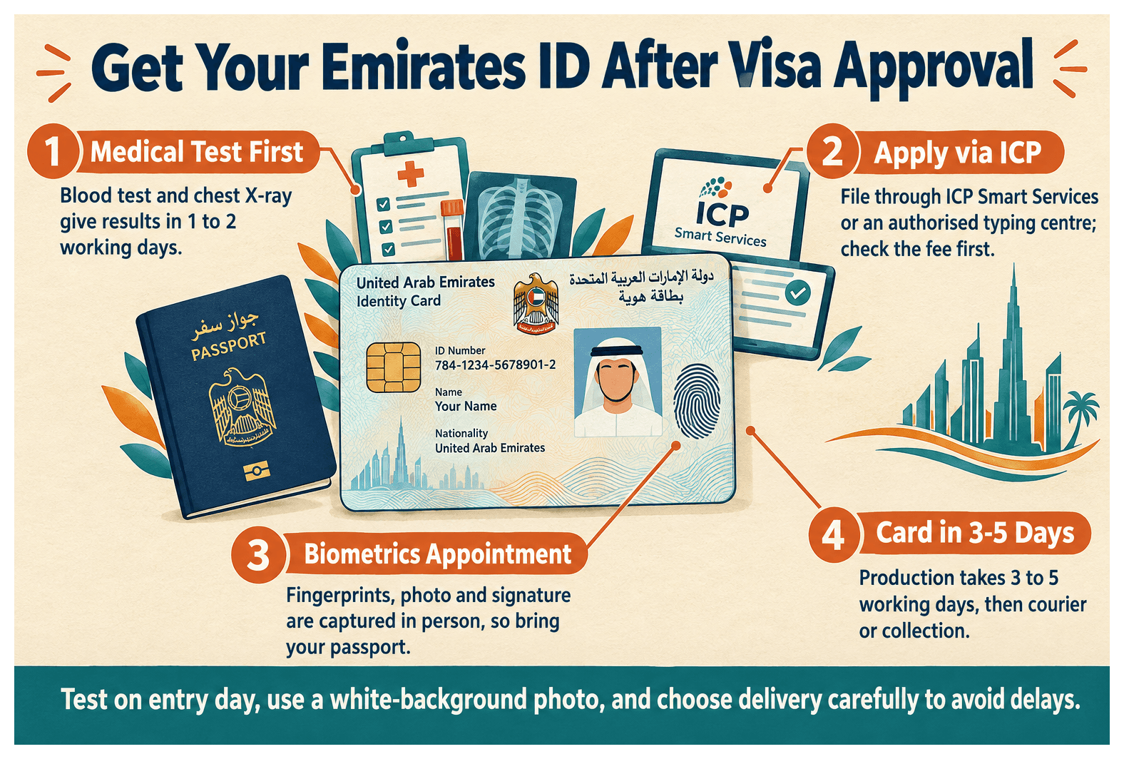 Infographic: How to Apply for an Emirates ID After Getting Your Residence Visa