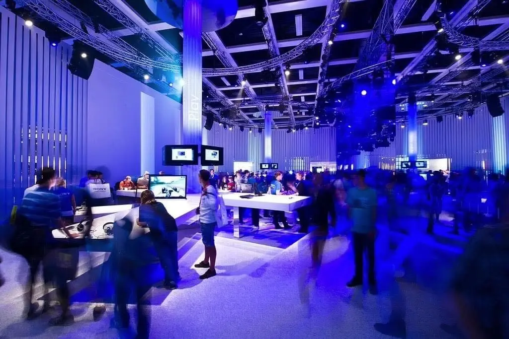 Sony playstation booth at a convention