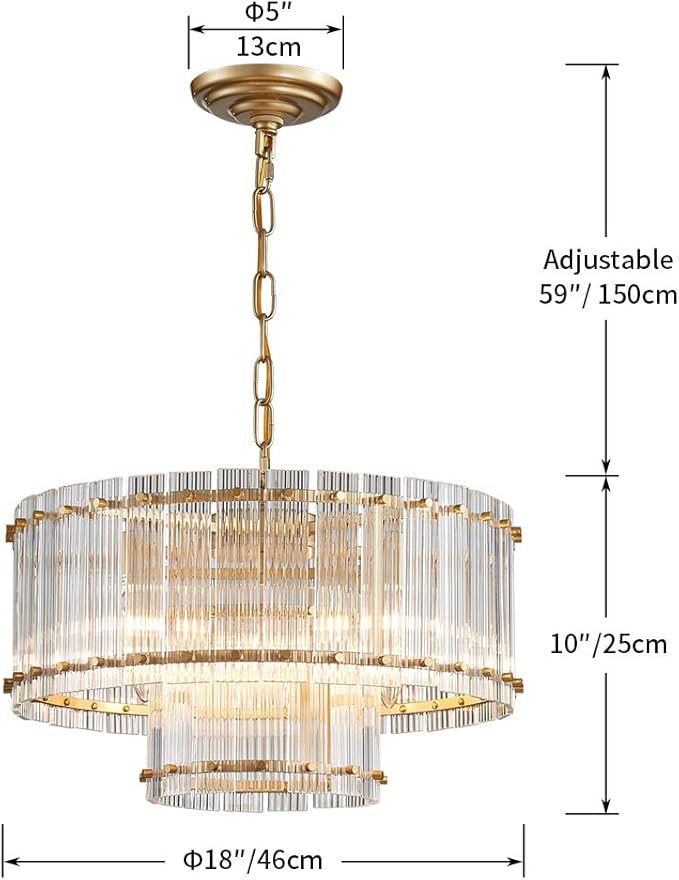 Elegant glass drum chandelier with modern appeal and high-quality craftsmanship.