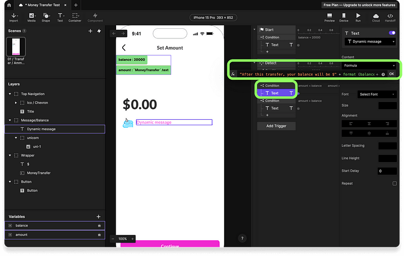 Formatting error messages using FormulaslProtoPie