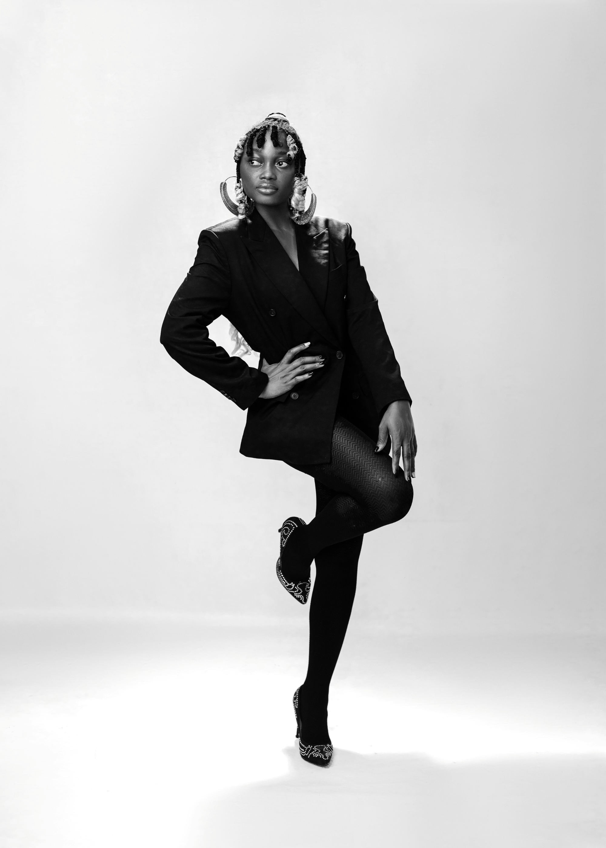 An editorial image of a woman