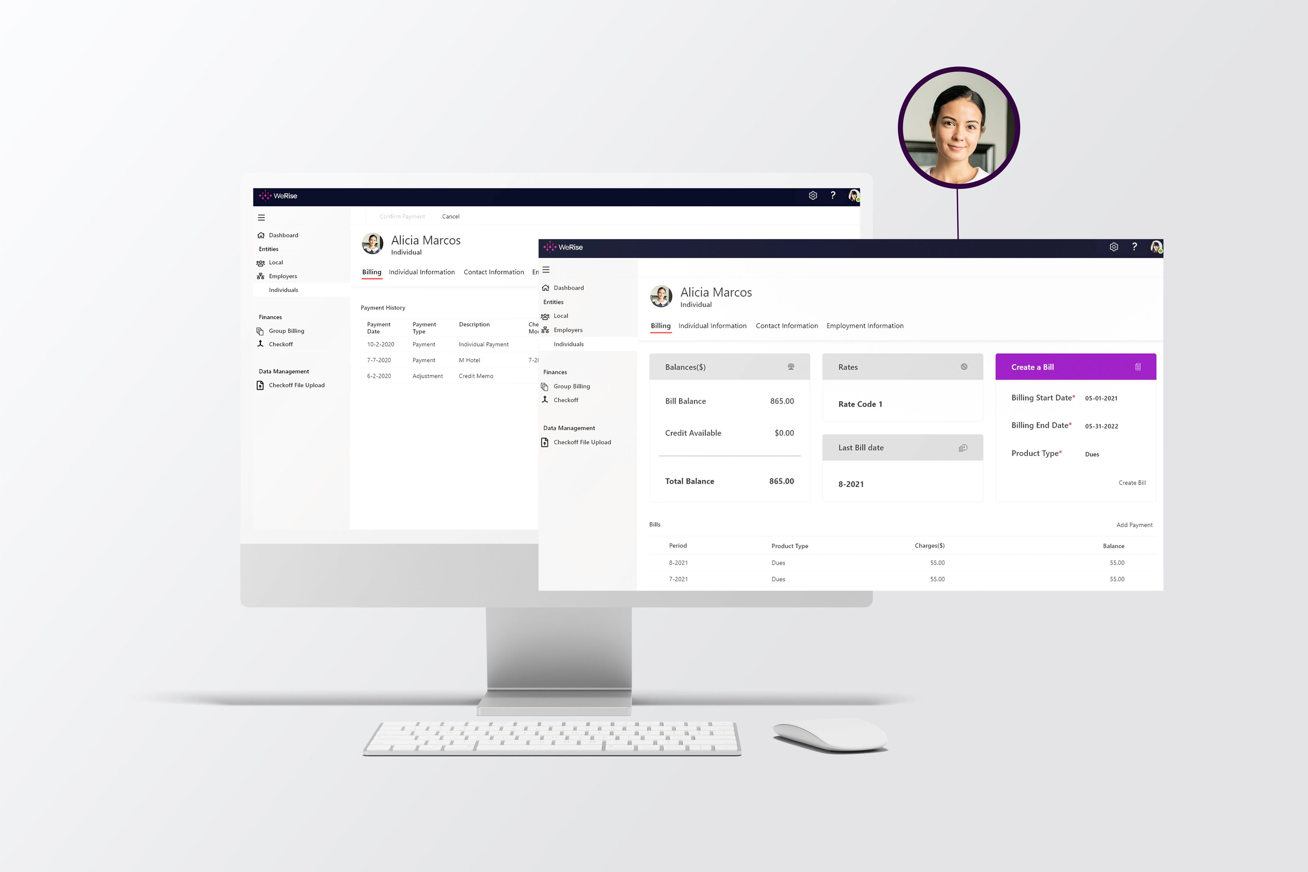 image of werise with hotel maid profile on it