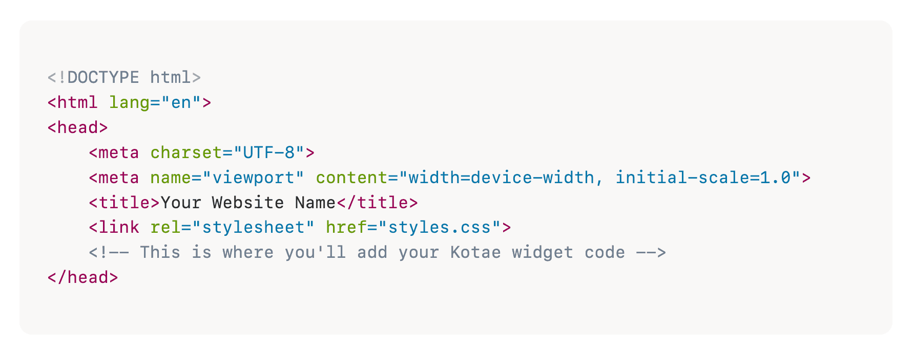 Website Header Code Example