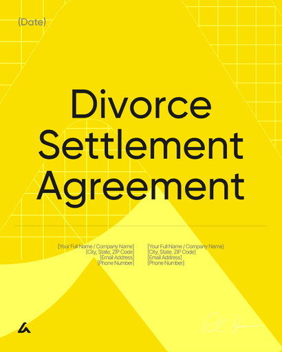 Divorce Settlement Agreement 