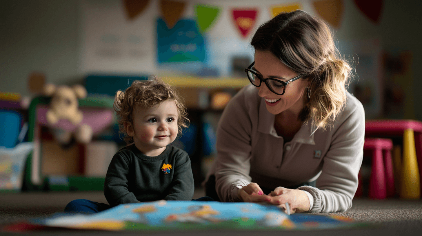 bilingual book with their child