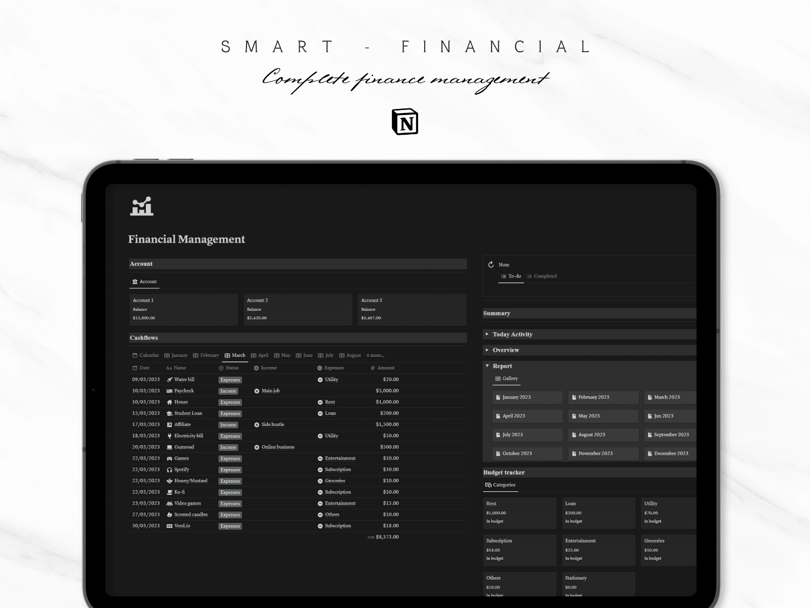 10 Best Notion Finance Tracker Templates