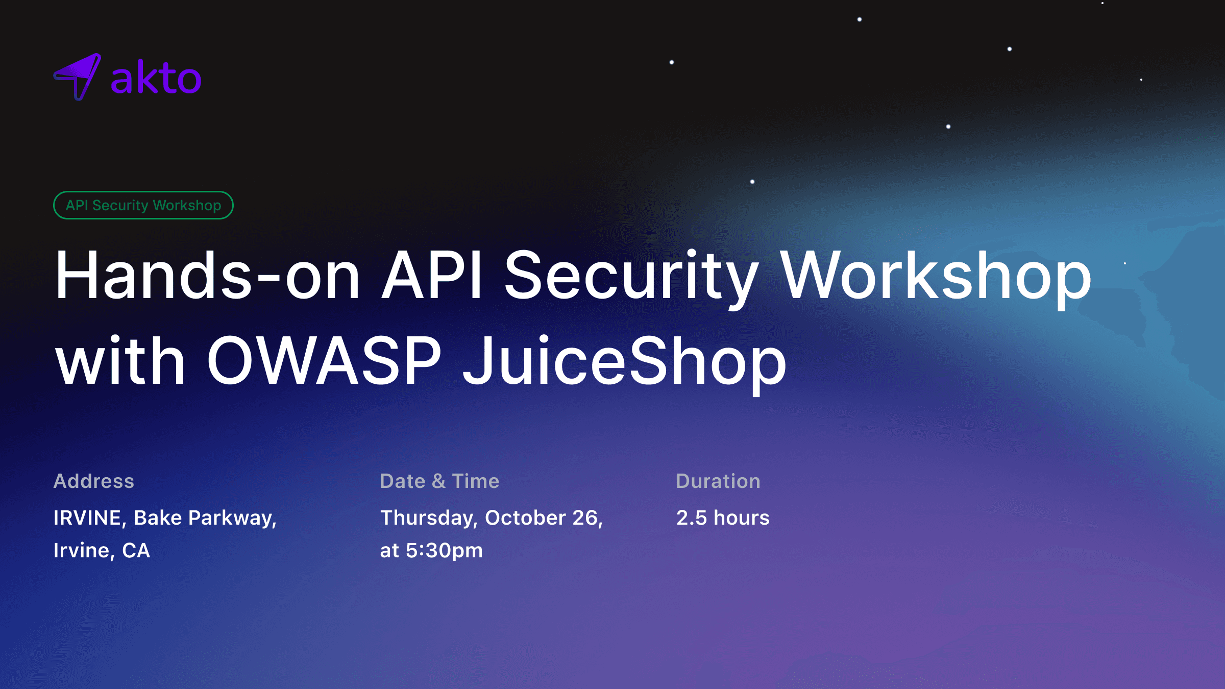 Irvine API Security Workshop