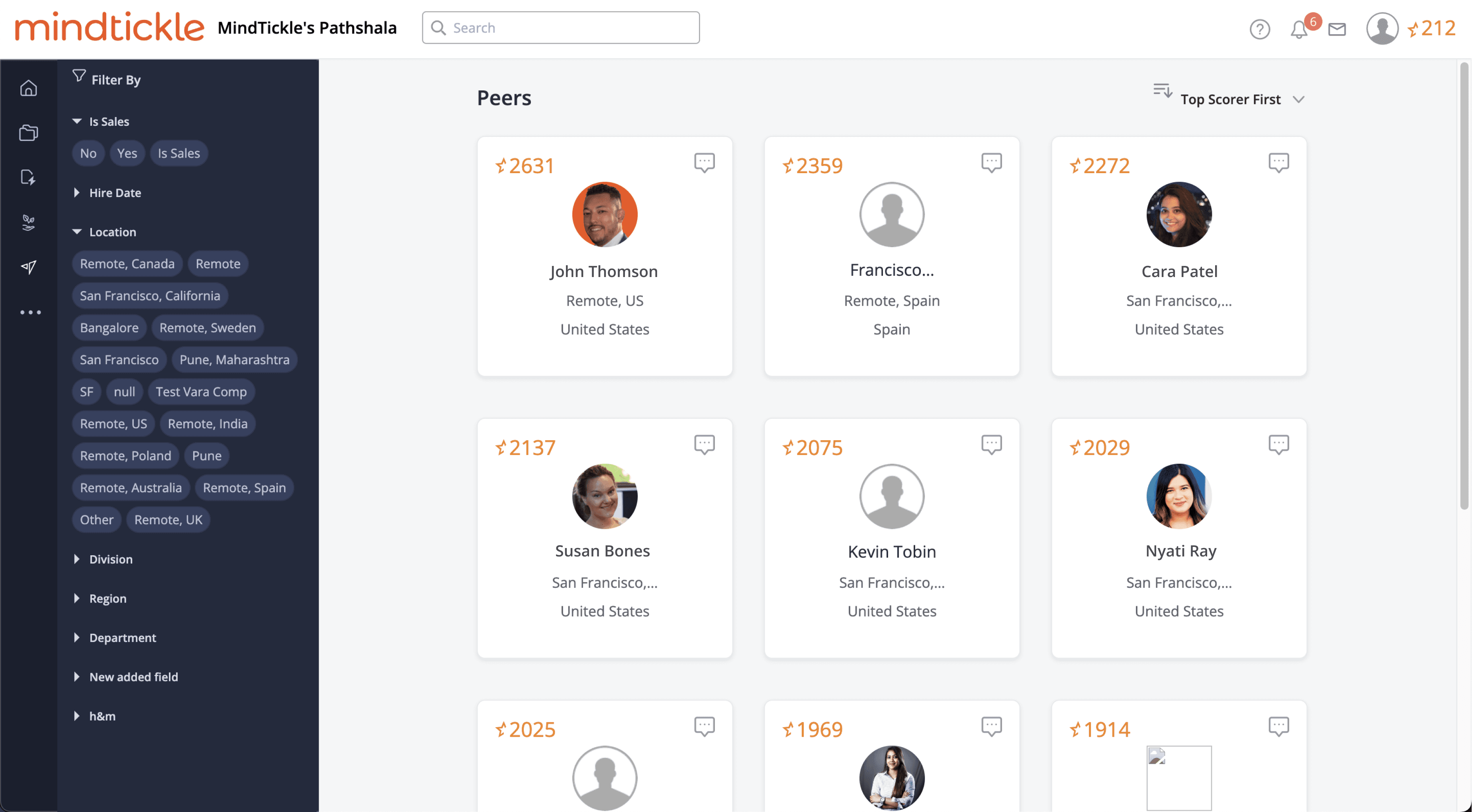 Old Peers' page