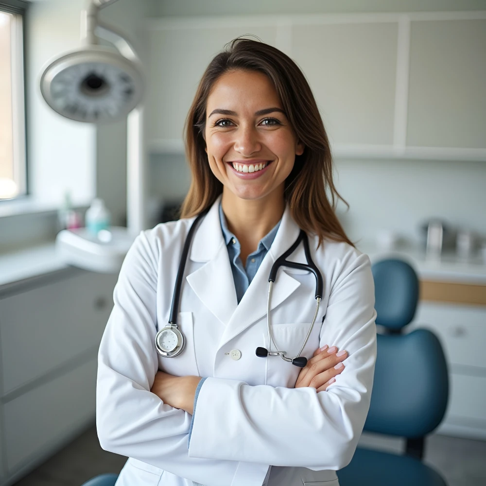 A female beauty salon employee