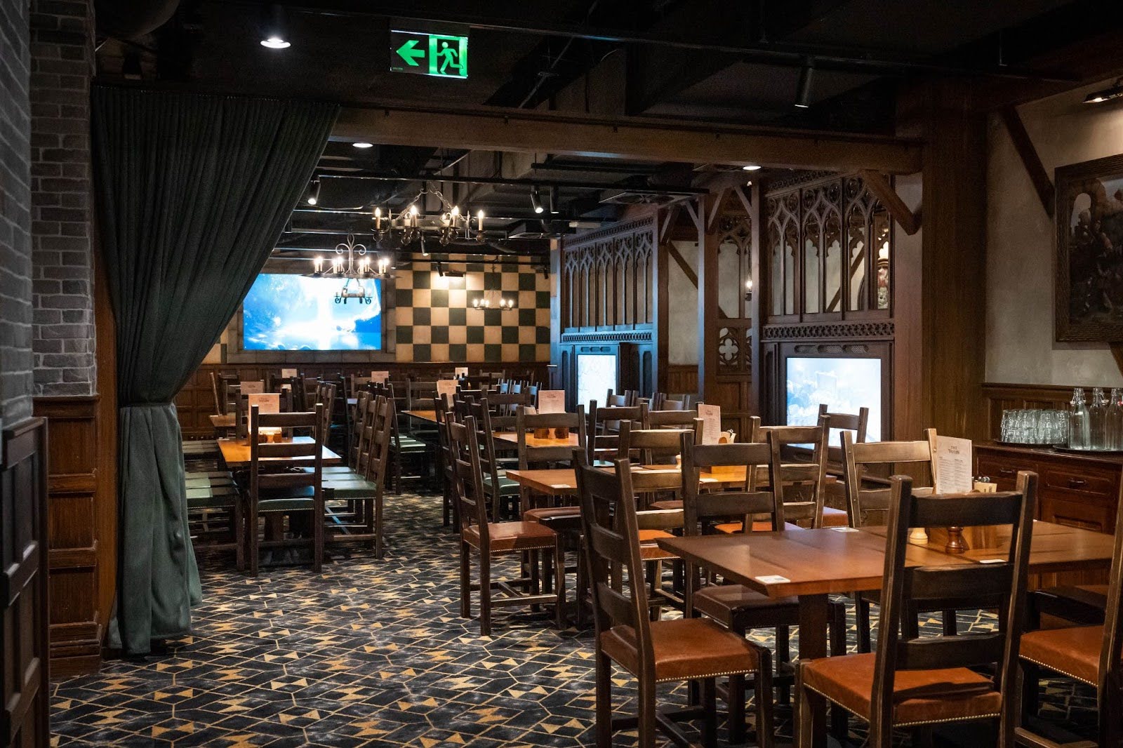 Guy in the Fortress Arcade Having Fun