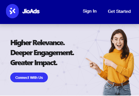 JioAds Landing Page Copy