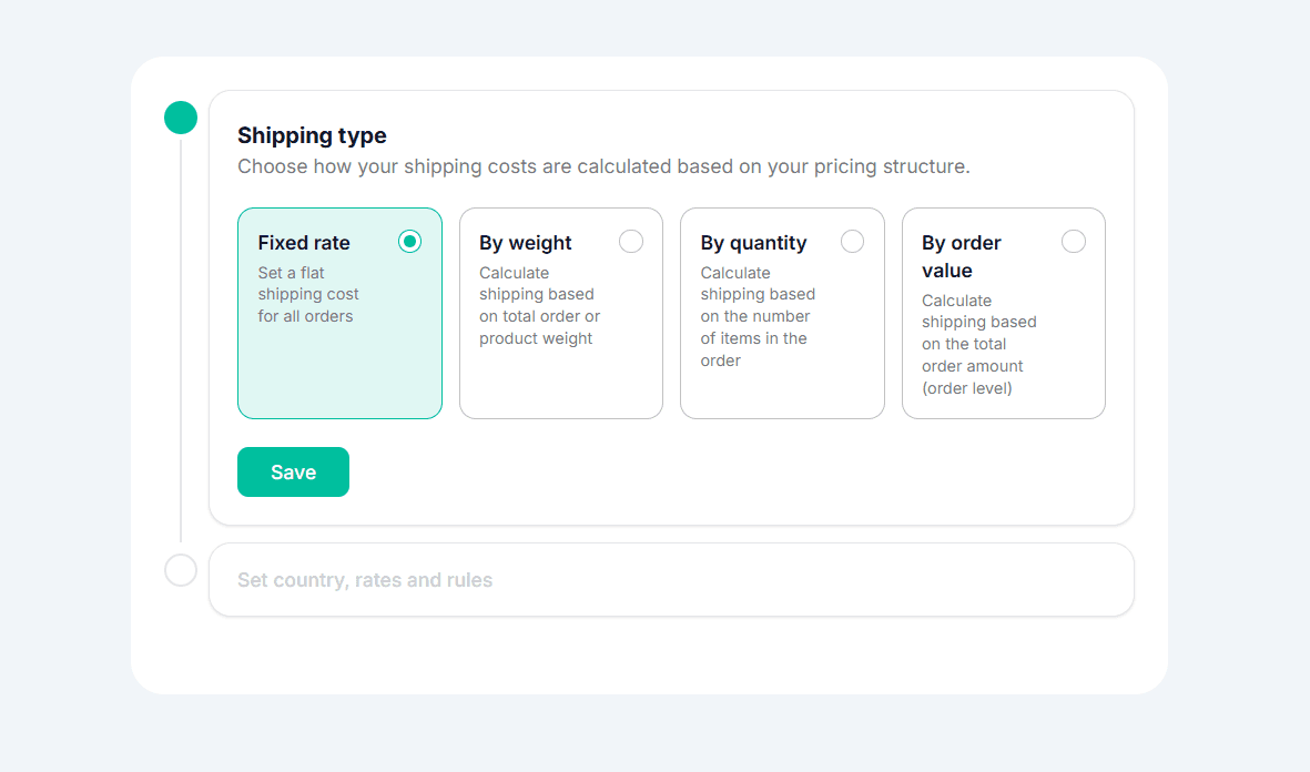 Shipping method for Shopify