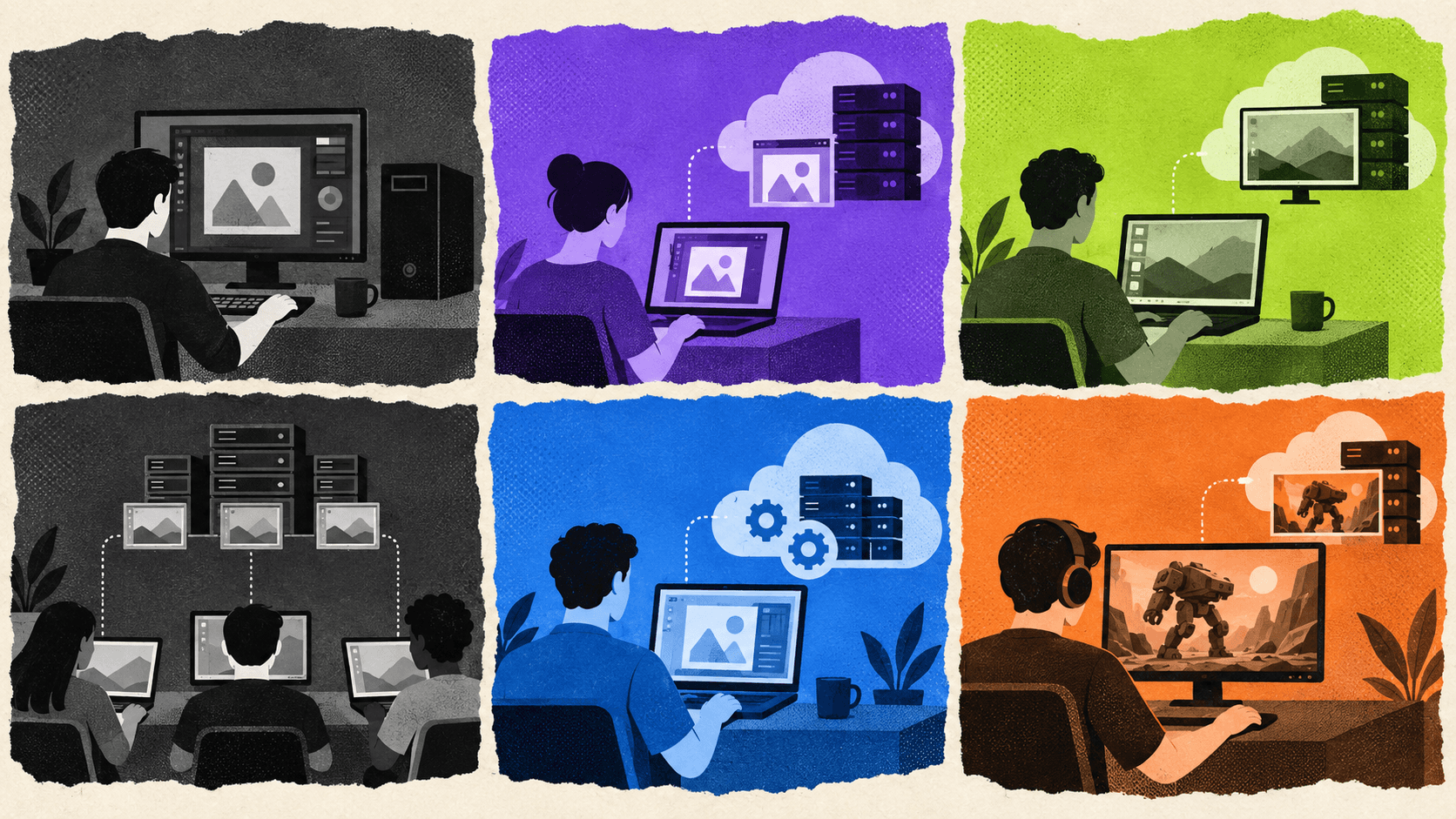 An editorial comparison of local applications, application streaming, remote desktops, VDI, SaaS, and pixel streaming.