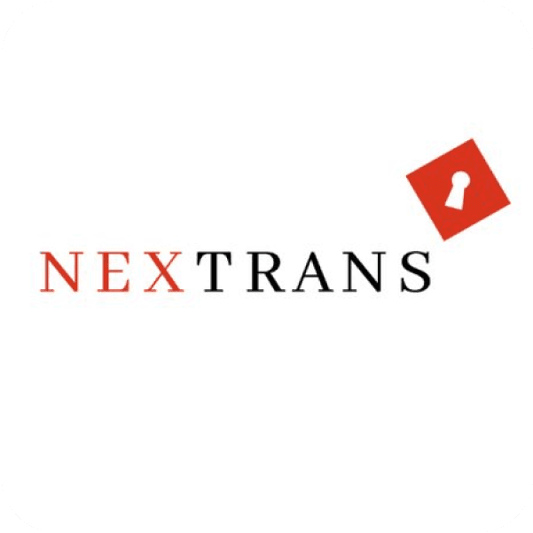 NEXTRANS logo, venture capital firm supporting Mealo's growth