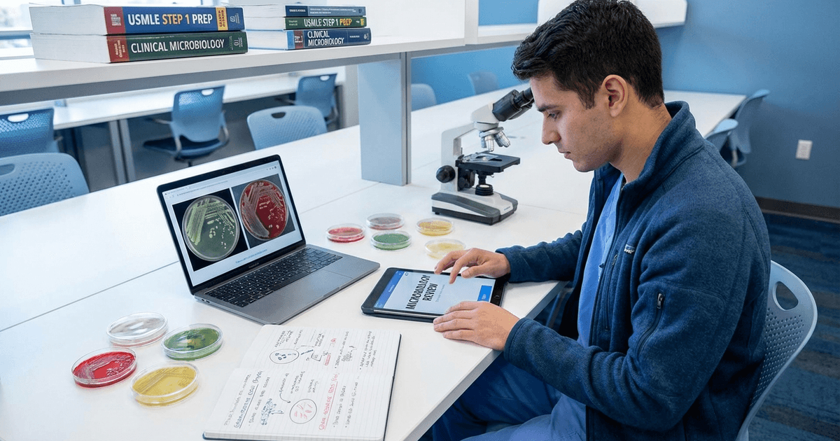 Cover: How to Study Microbiology for USMLE Step 1 2026: High-Yield Organisms, Mechanisms and Exam Strategy