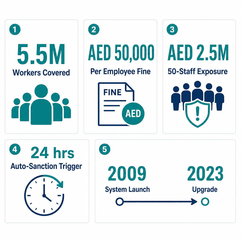 Infographic: Wage Protection System UAE - WPS Registration, Rules and Employer Compliance