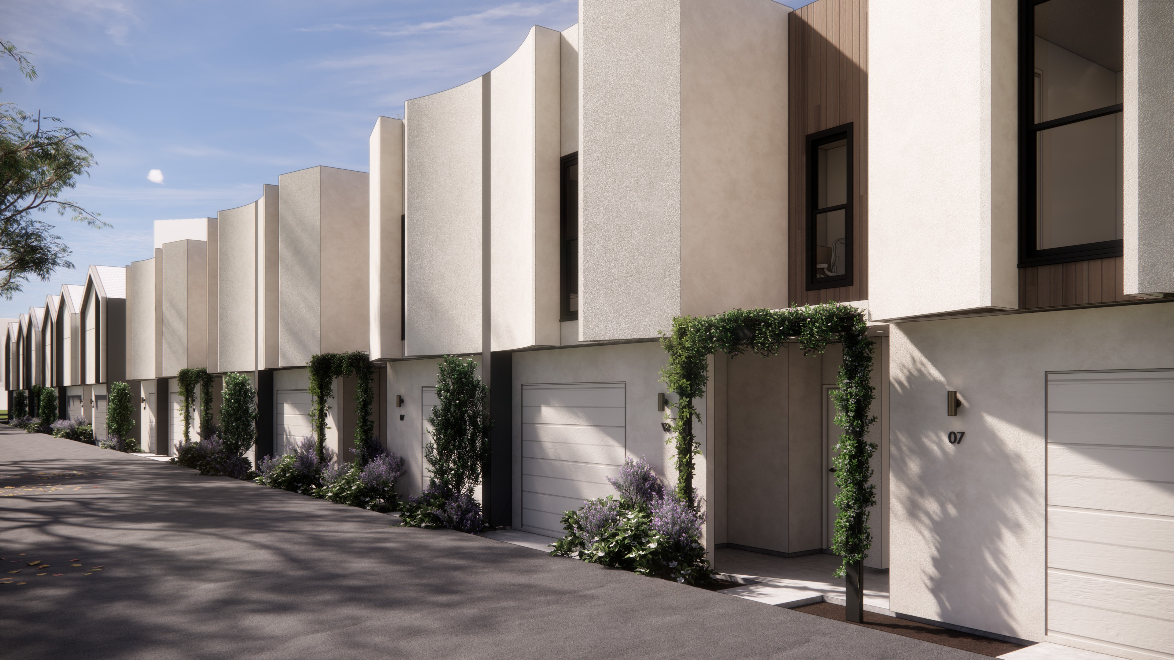 Front facade of Jacaranda House in. Brisbane