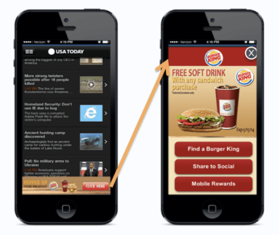 Drug ads format: App Banner