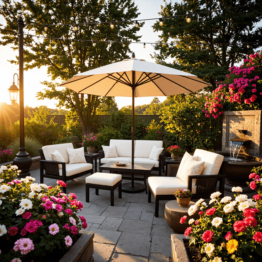 product photography of Outdoor patio furniture