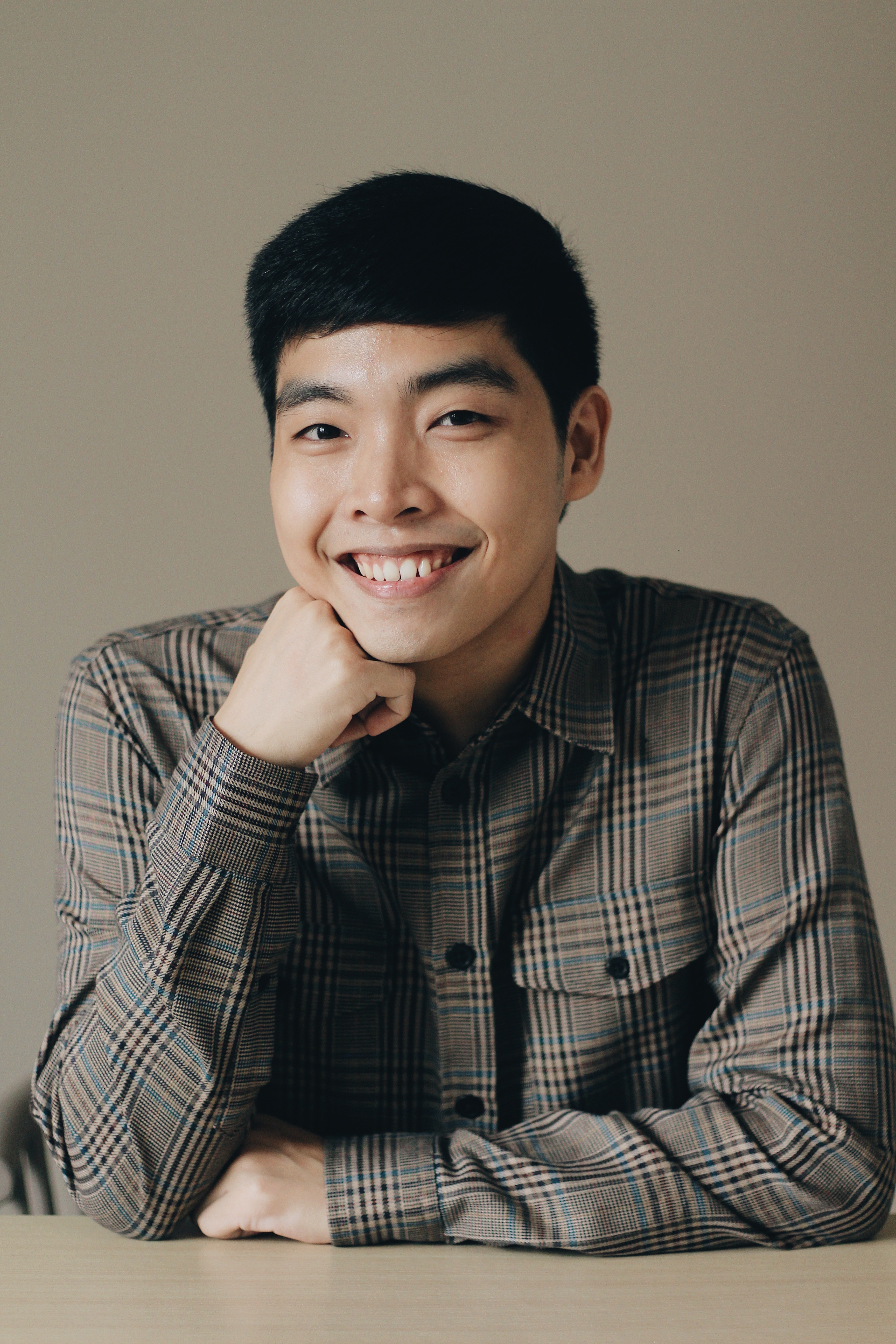 Black and white portrait of a man