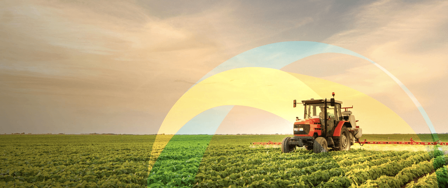 tractor in a field