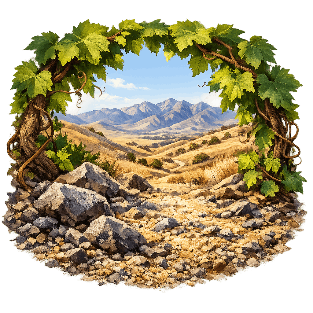 Detailed graphic of the Eagle Foothills wine region.