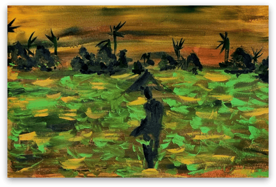 premium art poster and canvas prints, with originals available, from QART , of the artwork " The Meadow "