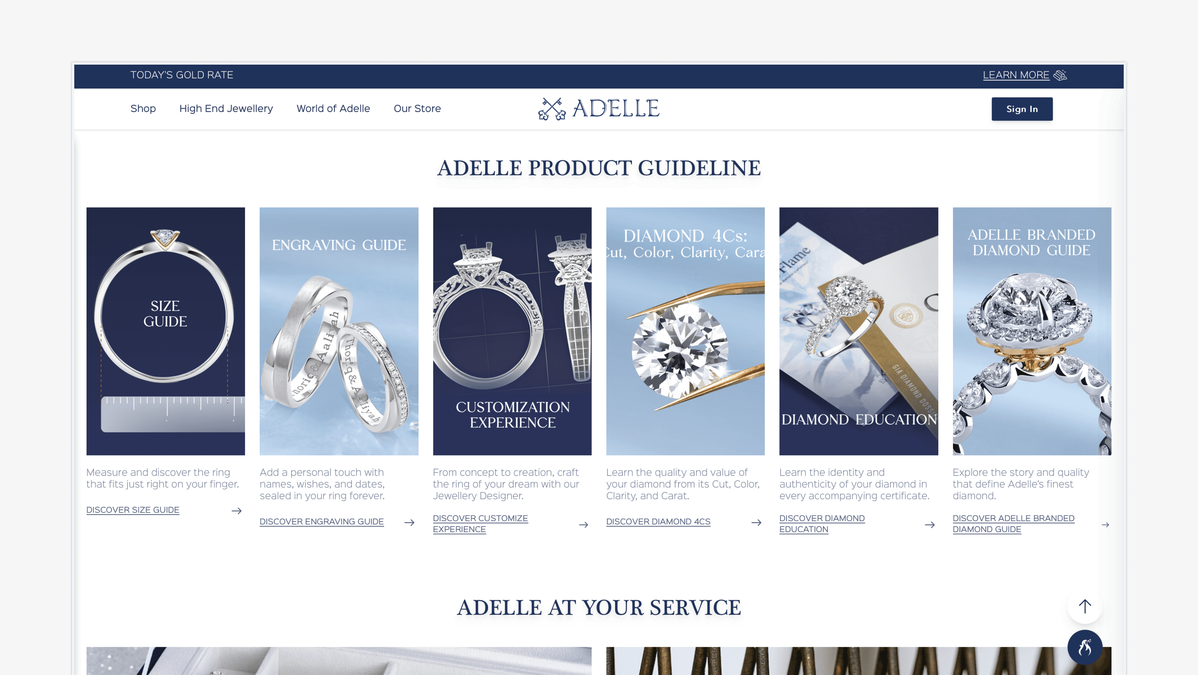 Guideline & Service Section Interface