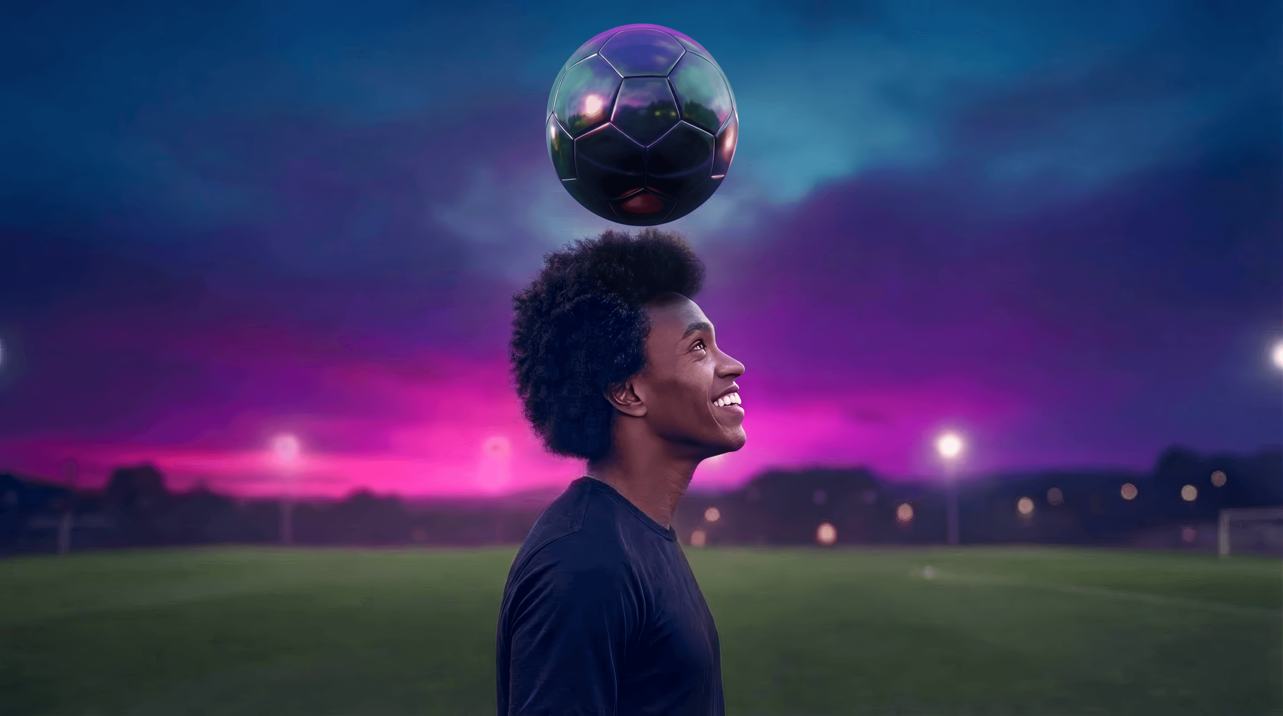 purple white and orange light