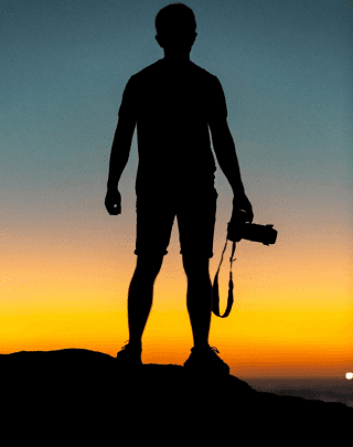 man holding a camera