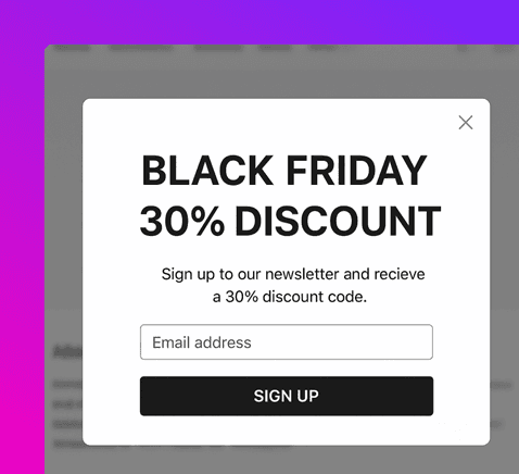 Popup Creator from CRM System