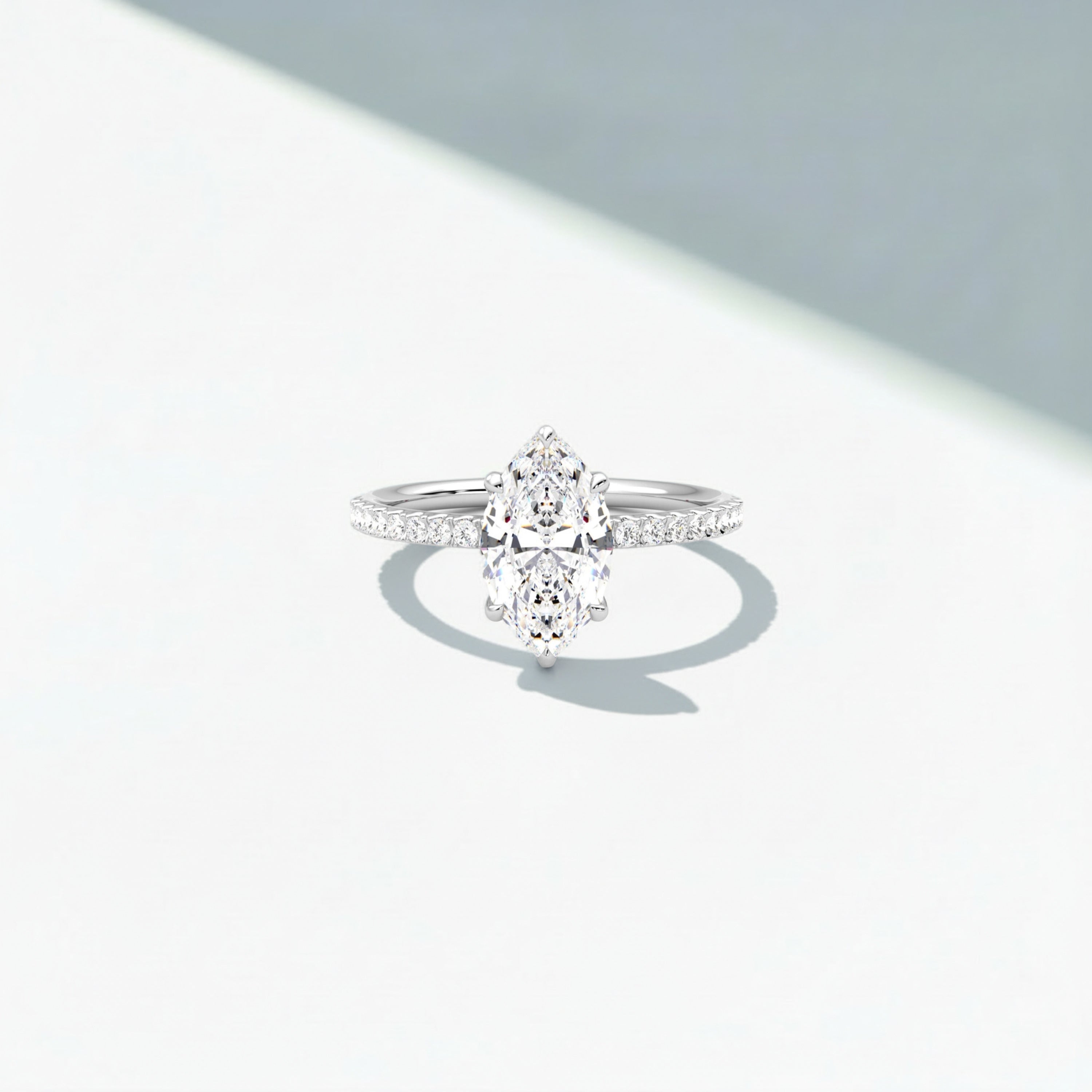 Pavé Marquise Love Knot Diamond Ring image 2