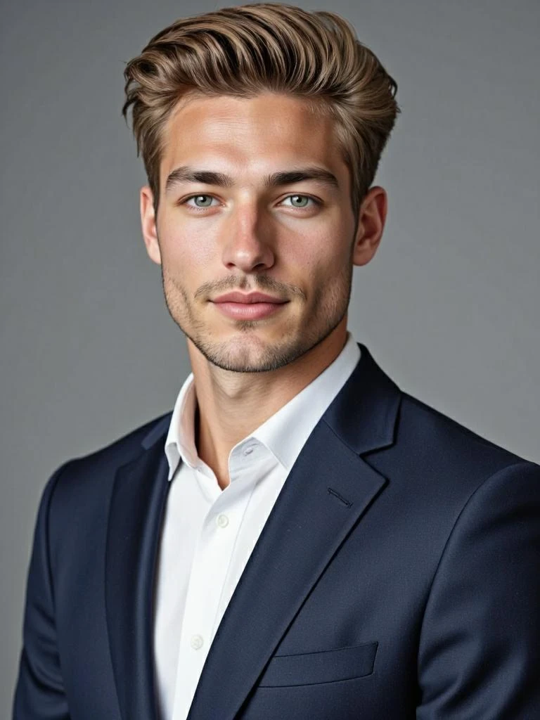 Blonde male resume photo, Free AI Headshot Generator